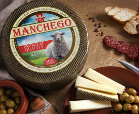 Манчего со вкусом овечьего молока сыр тв 50% круг~3,2/6кг (выд6 мес) Ичалки