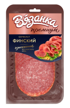 Сервелат Финский Вязанка в/к в/у нарезка 90гр 1/10шт Стародворье