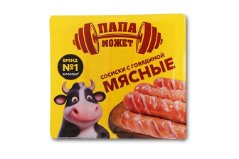 Сосиски Мясные с говядиной Папа Может п/о газ 400гр Останкино