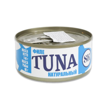 Тунец филе натур ж/б 140гр (98гр) 1/24шт SK TUNA ТАЙЛАНД
