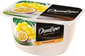 Даниссимо творожный продукт 130гр 1/8шт Тропическое Манго/Маракуйя 5,6%
