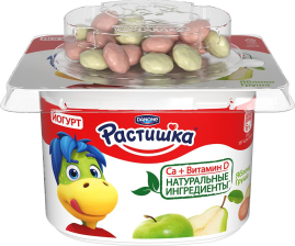 Йогурт 118гр Яблоко/Груша/Печенье 3% (9шт) Растишка