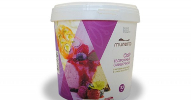 Творожный сыр сливочный Милетто 65% ведро 3,3кг РФ