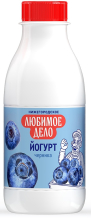 Йогурт питьевой Черника 1,5% ПЭТ 420гр Любимое дело