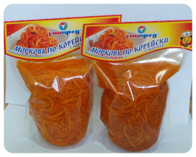 Морковь по-корейски острая в маринаде дой-пак 350гр 1/10шт Унипрод