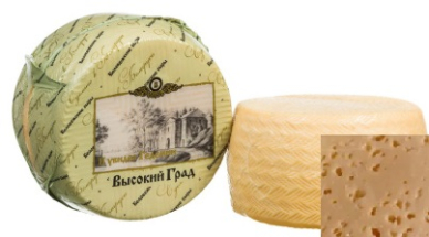 Высокий град сыр 28% цилиндр Беловежские сыры 1кг