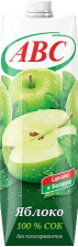 Сок яблочный 100% восстановленный АВС 1л