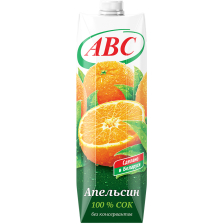 Сок апельсин 100% восстановленный 1л АВС