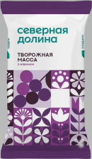 Творожная масса Особая с изюмом 23% 180гр Северная Долина 1/8шт