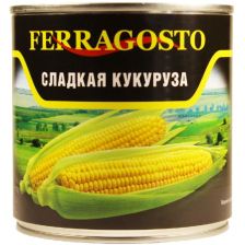 Кукуруза ж/б 425мл (250гр) с ключом 1/12шт TM FERRAGOSTO Китай