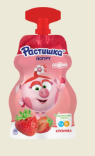 Йогурт 70гр Клубника дой пак 1/8шт Растишка