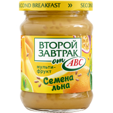 Десерт с семенами льна Мультифрукт ст/б 250гр 1/12шт Второй завтрак ABC РБ)